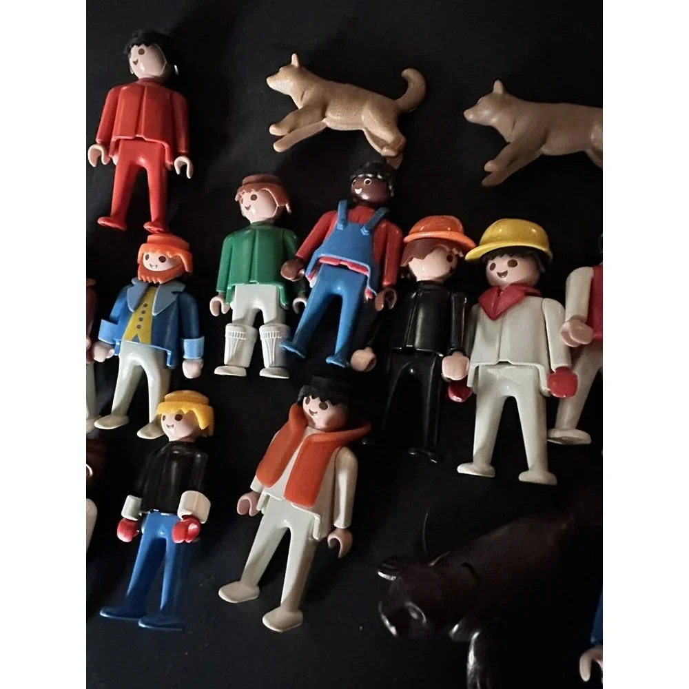 Vintage 1974 Geobra Playmobile Figures And animals Set‎